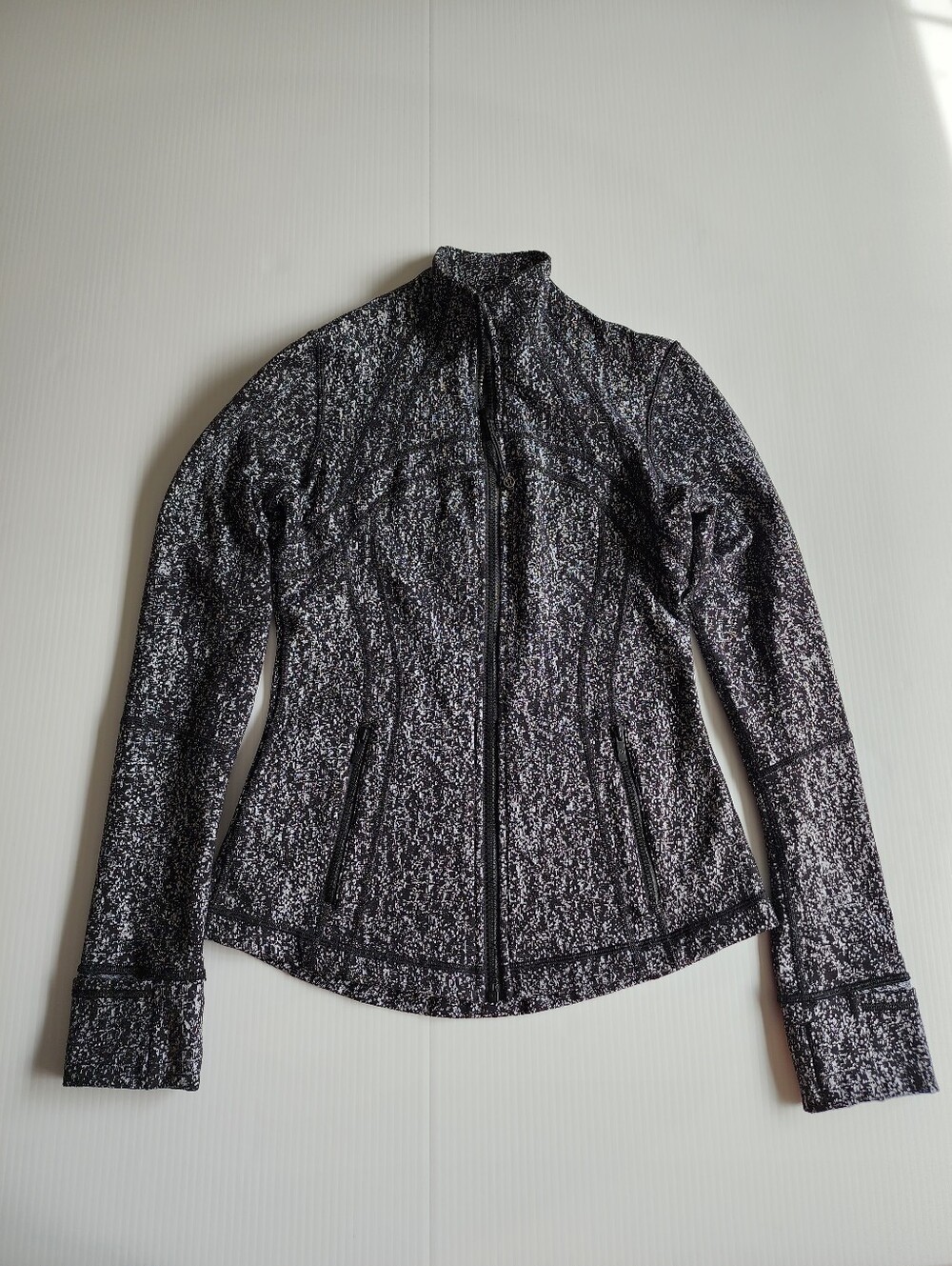 Lululemon Sz 6 Luon Suited Jacquard Black White Define Jacket - EUC